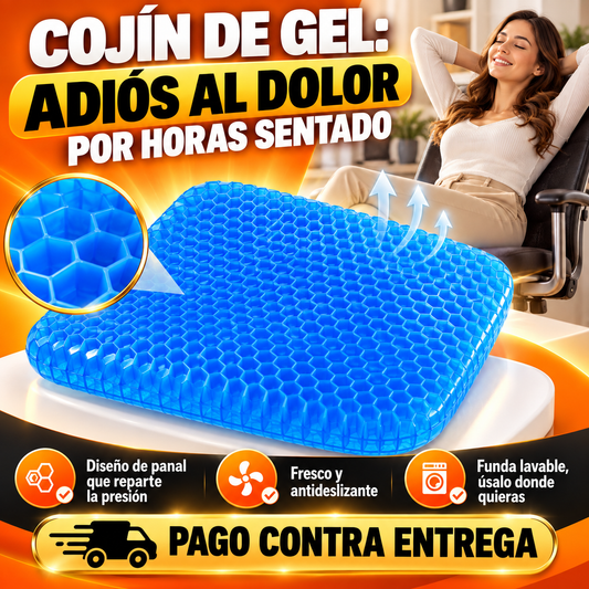 COJIN DE GEL Antideslizante | Siéntate Sin Dolor Todo el Día