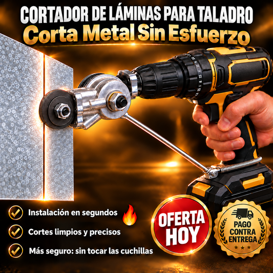 Cortador de Láminas para Taladro | Corta Metal Sin Esfuerzo