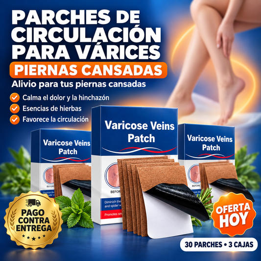 Parches de Circulación para Várices | Alivio Para Tus Piernas Cansadas